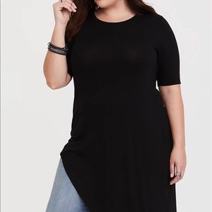Super soft knotted asymmetrical Tunic T